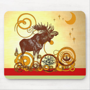 Mousepad Moose Christmas