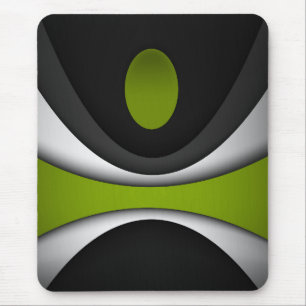 Mousepad Moousepad moderno, preto, cinza, verde, abstrato