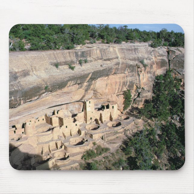 Mousepad Moradias de penhasco indianas do povoado indígeno (Frente)