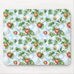 Mousepad Morango Encantador e Pasta Folha - Vintage