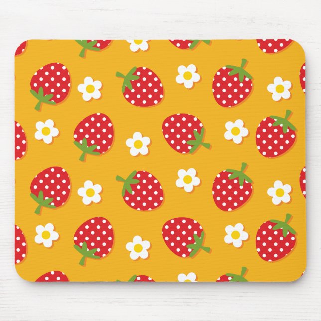 Mousepad Morangos e Flores (Frente)