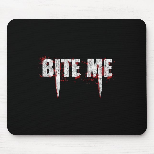 Mousepad Morda-me Dentes de Vampiro Maldito Halloween (Frente)