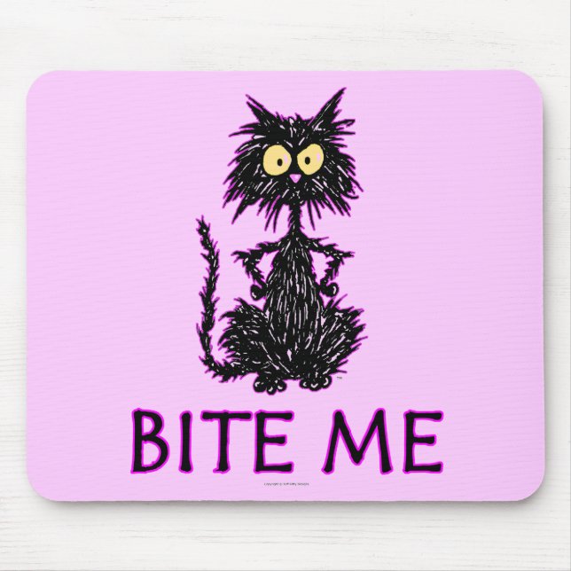 Mousepad Morda-me! Design do presente do gato (Frente)