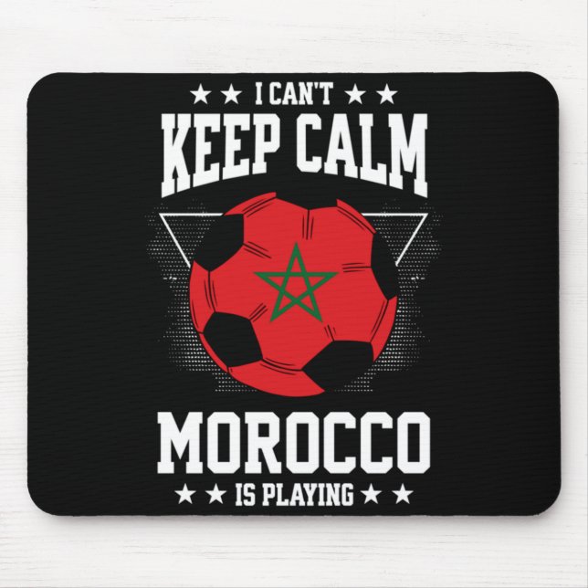 Mousepad Morocco Football Jersey 2022 Flag Funny Soccer Lov (Frente)