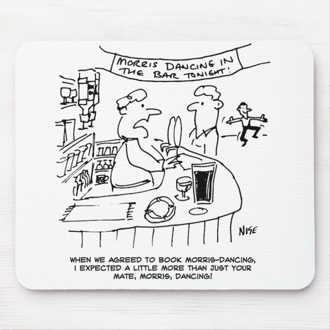 Mousepad Morris Dançando em Pub. Tradicional Dança Morris (Frente)