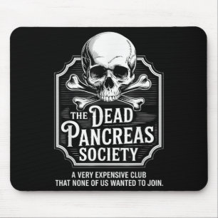 Mousepad Morto Pancreas Sociedade Camisa Caveira Engraçada 