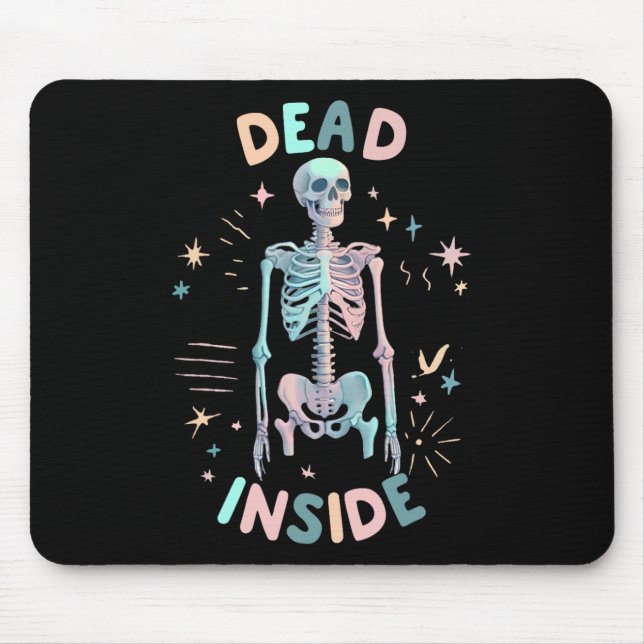 Mousepad Morto Skeleton Casual Halloween Mulher Gráfica (Frente)