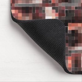 Mousepad Mosaico castanho para salmão, branco, cinza, estil