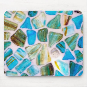 Mousepad mosaico de pedra de vidro