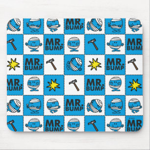 Mousepad Mosaico do Sr. Colisão no teste padrão azul