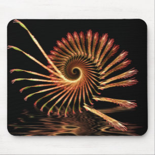 Mousepad Mosaico Fractal do Shell da Madeira