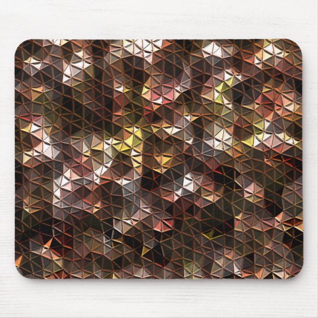 Mousepad Mosaico triangular castanho com alivio leve (Frente)