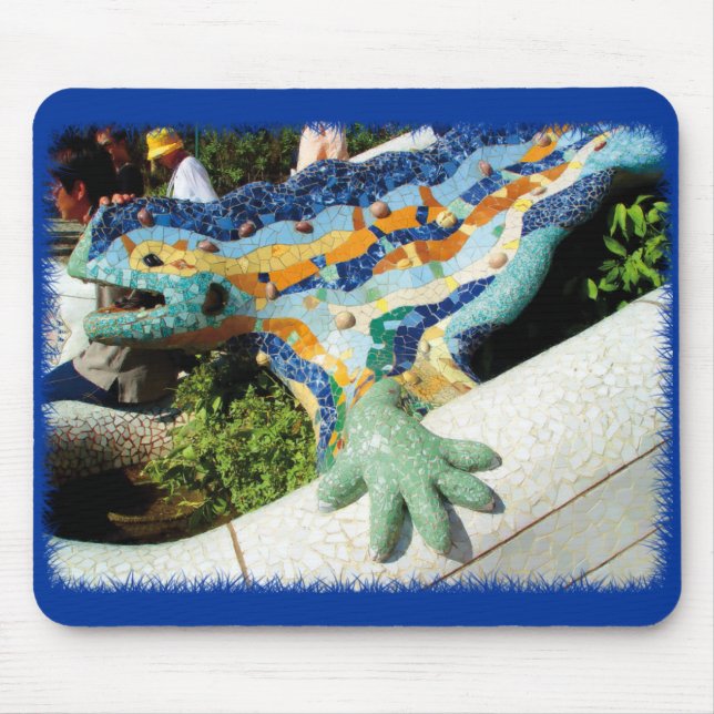 Mousepad Mosaicos do lagarto de Gaudi (Frente)