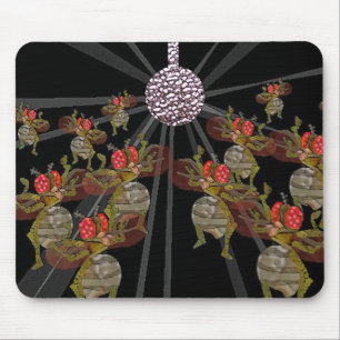 Mousepad Moscas de fruta da dança do disco