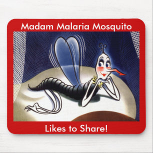 Mousepad Mosquito Vintage Madame Malaria