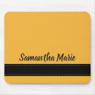Mousepad Mostarda amarela e preta personalizada