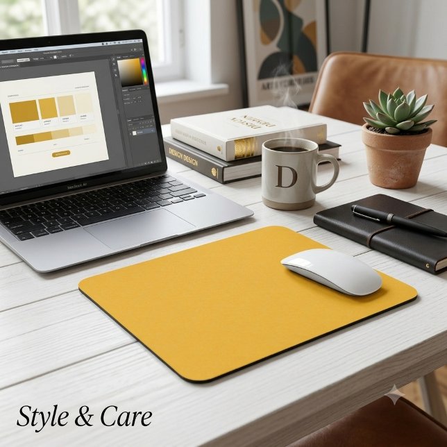 Mousepad Mostarda e Mel Cor Única (Honey Mustard Single Colored Mouse Pad)