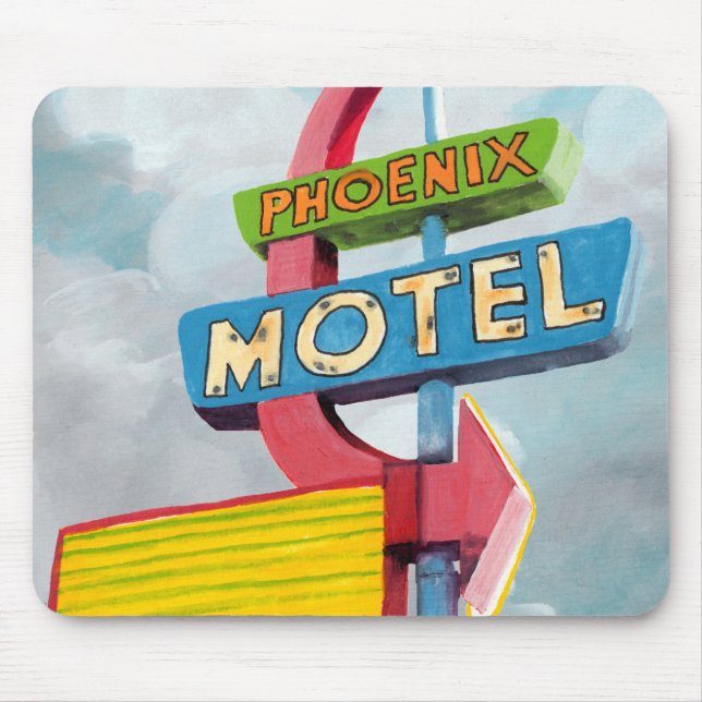 Mousepad Motel Watercolor Phoenix (Frente)
