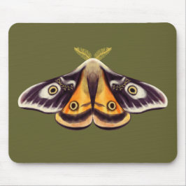 Mousepad Moth Insect Art Goblincore Saturnia Witchy Green