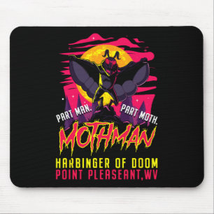Mousepad Mothman Fun Cryptid Harbinger Part Man Part Moth