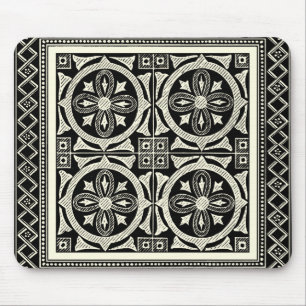 Mousepad Motif de Mandala Preto e Branco por Vision Studio