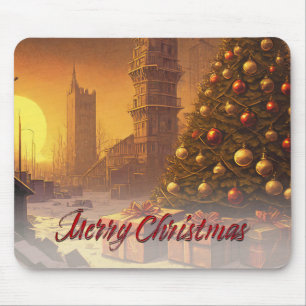 Mousepad Motif de Natal apocalíptico, com presentes