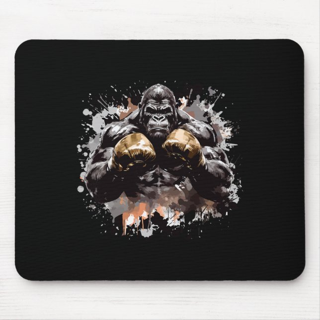 Mousepad Motivação Antiga Inc Gorila Boxe Champ Boxer (Frente)