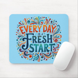 Mousepad Motivação Colorida "Todo dia é um novo começo"