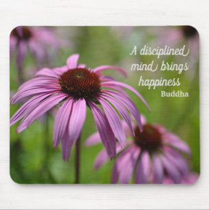Mousepad Motivação das Flores de Cone de Echinacea Roxo