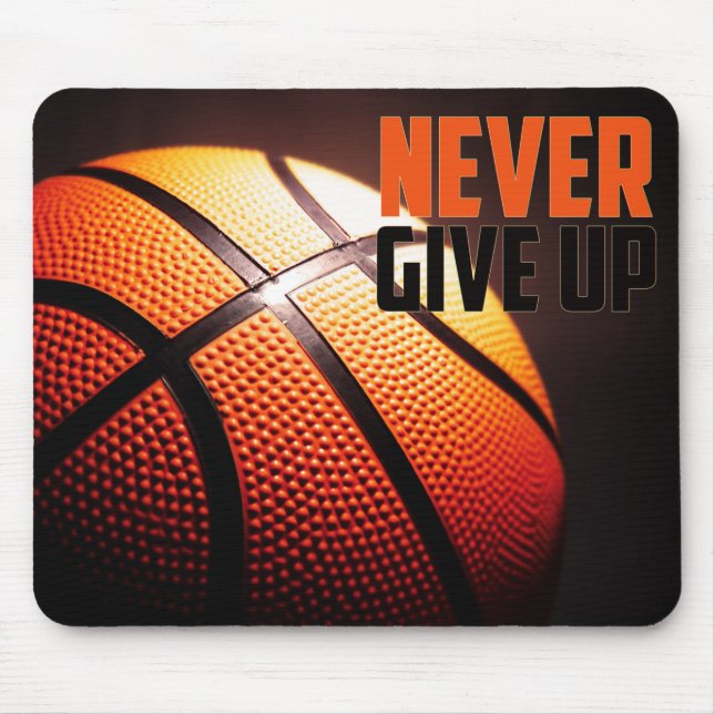 Mousepad Motivação de basquete - nunca desista (Frente)