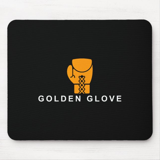 Mousepad Motivação de Boxe 'Luvas de Ouro' (Frente)