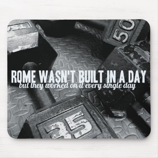 Mousepad Motivação de Gym de Construção de Bodybuilding (Frente)