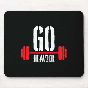 Mousepad Motivação de treinamento de força mais pesada
