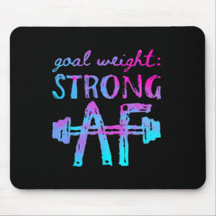 Mousepad Motivação de Workout Af Forte com Peso de Meta