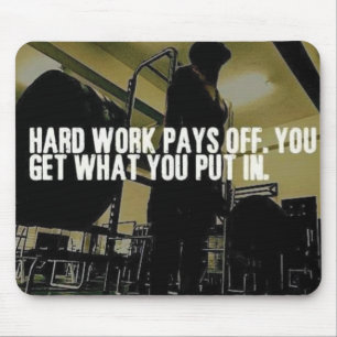 Mousepad Motivação do Workout - Pagamento do Trabalho do Du