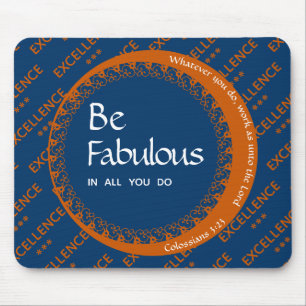 Mousepad Motivação Inspiracional Personalizada BE FABULOS