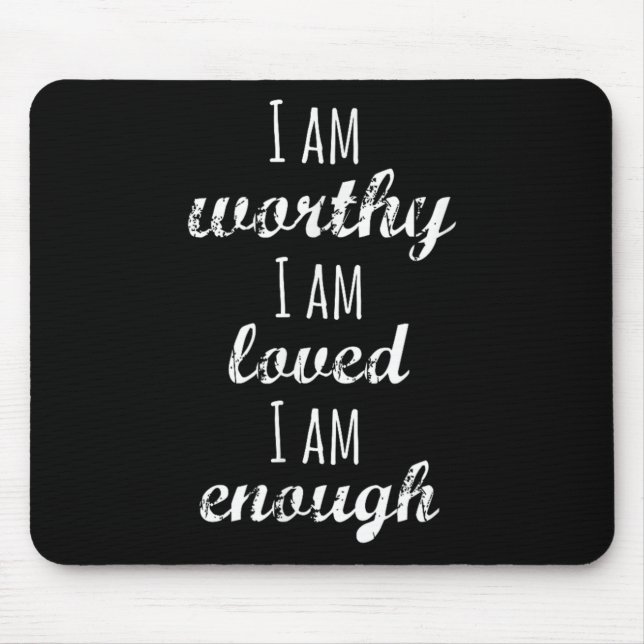 Mousepad Motivacional Cristã Feminina Eu Sou Digna (Frente)
