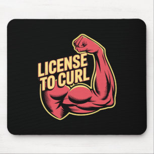 Mousepad Motivational Funny Gym Humor Biceps ganha Licença