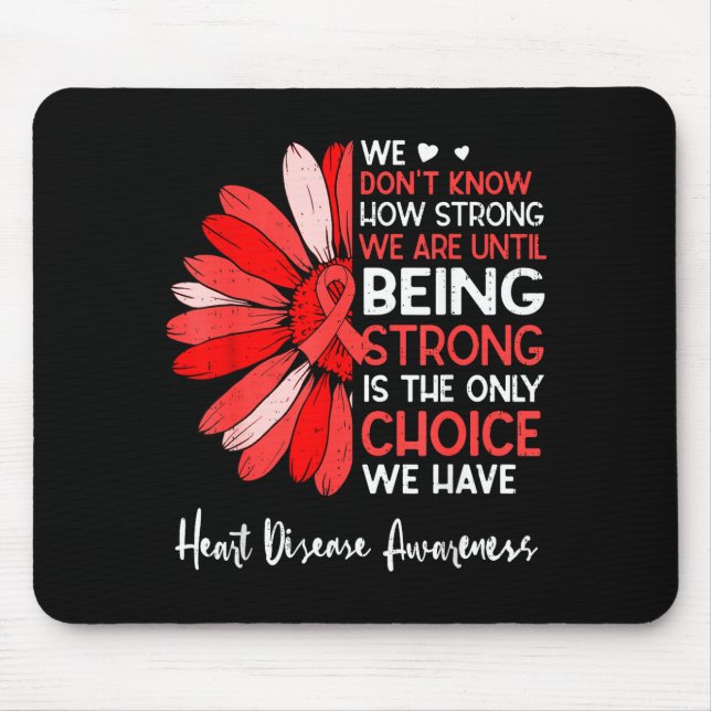 Mousepad Motivational Heart Health Sunflower Heart Disease  (Frente)