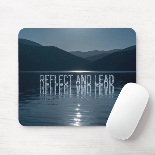 Mousepad Motivational Leadership Desk Decor - Night Mountai (Com mouse)