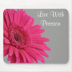 Mousepad Motivational Mousepad, cor-de-rosa Gerbera Daisy