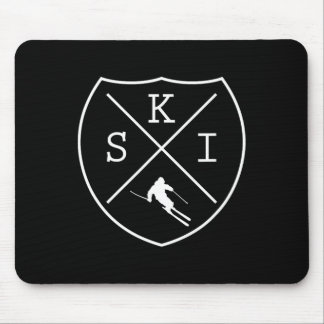 Mousepad Motivo de Esqui Esquiador Férias de Esqui Esportes