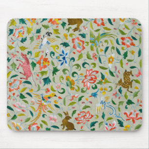 Mousepad Motivos têxteis com animais, aves e flores