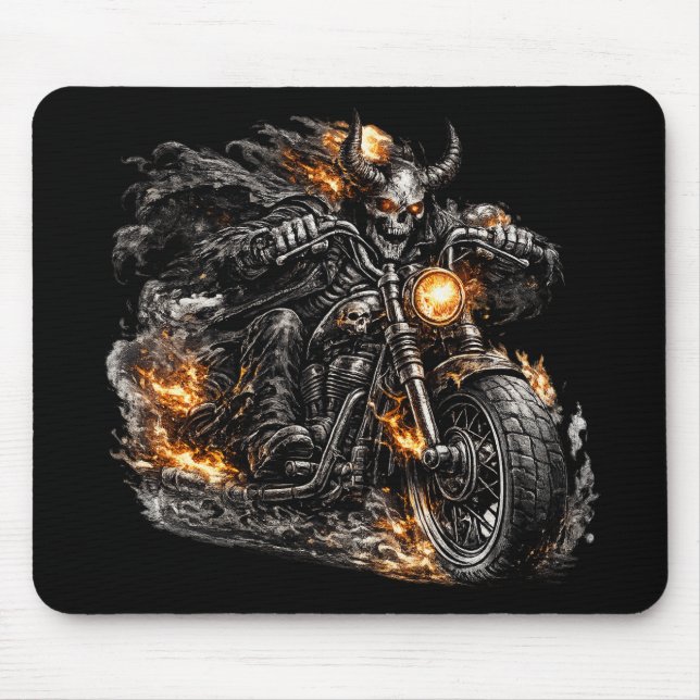 Mousepad Moto Demon Skull Biker (Frente)