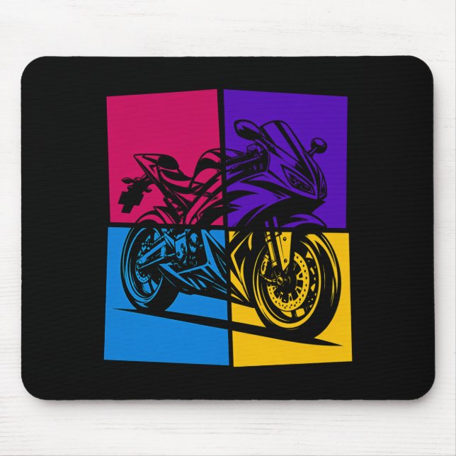 Mousepad Moto Esportiva Pop Art (Frente)