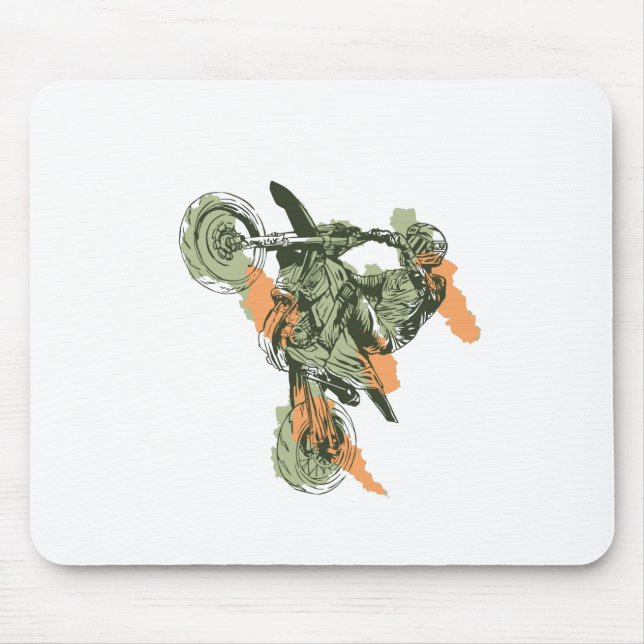 Mousepad Motocicleta - Ciclista Off Road (Frente)