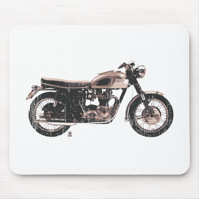 Mousepad Motocicleta clássica simplesmente bonita (Frente)
