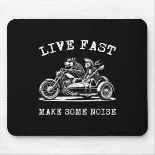Mousepad Motocicleta De Cachorro E Gato Jogando Violão