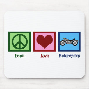 Mousepad Motocicletas do amor da paz