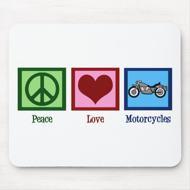 Mousepad Motocicletas do amor da paz (Frente)